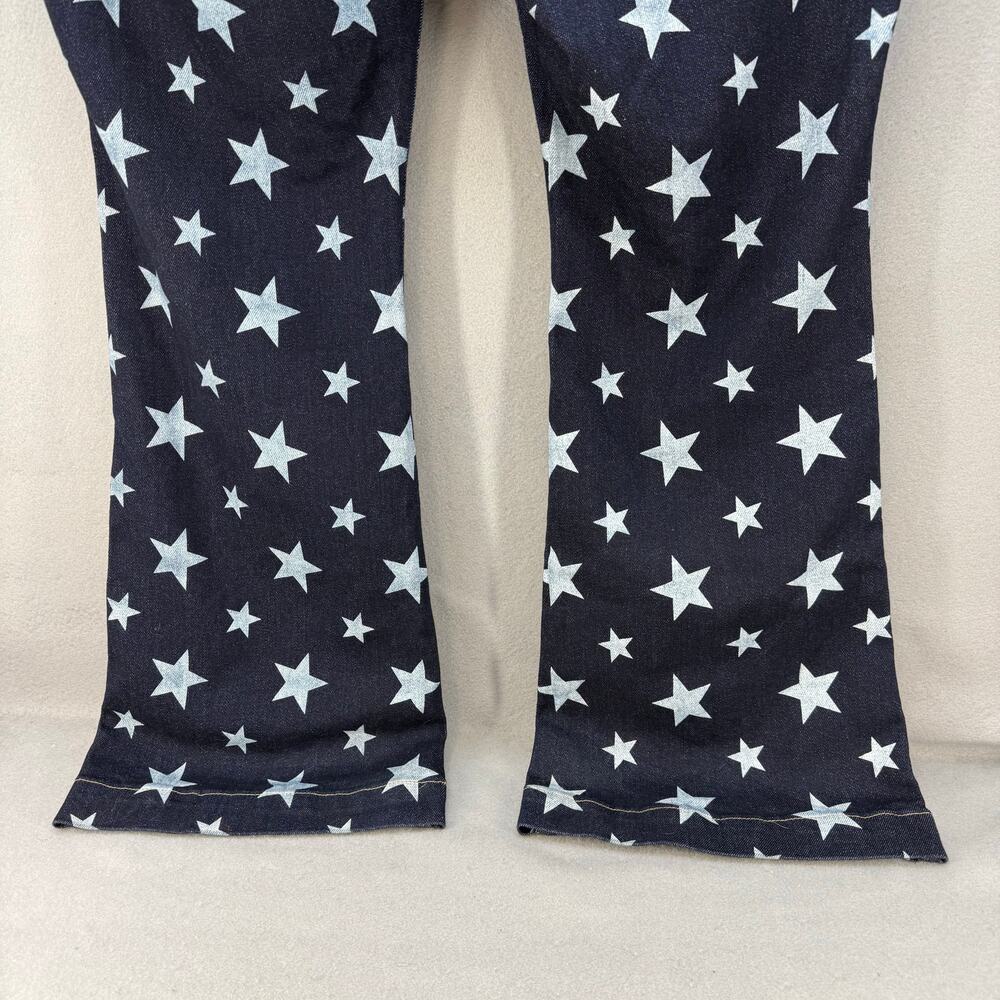 Judy Blue Jeans Women's 20W Dark Blue Star Print Flare Leg Tall Jeans Patriotic - Picture 4 of 15